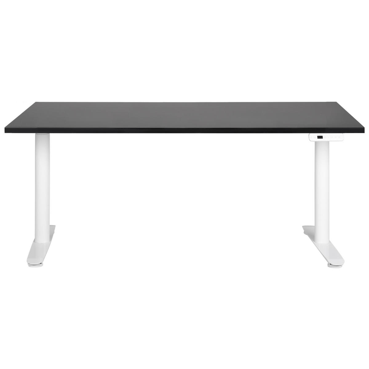 HÖHENVERSTELLBARER SCHREIBTISCH Elektrisch 160/72 cm Schwarz Destin IV - Schwarz/Weiß, Holzwerkstoff (72/160/67cm) - Beliani