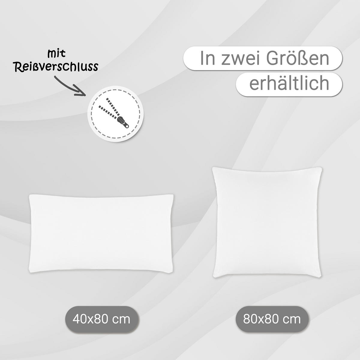KISSENBEZUG, 2er-Set, 80x80 cm, 100% Baumwolle, Weiß - Weiß, Textil (80/80cm) - Zollner