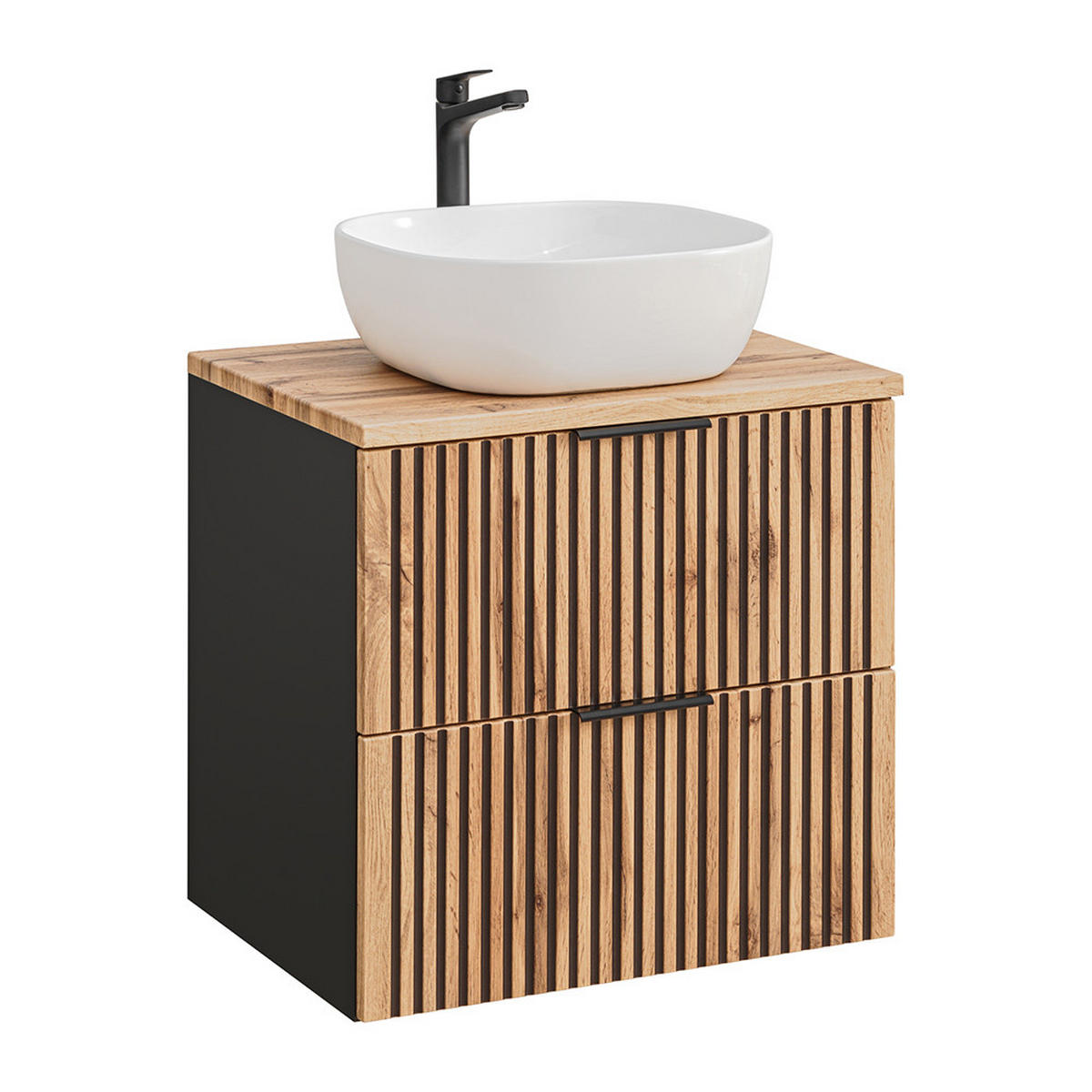 WASCHTISCH Xanten-56 - Braun, Holzwerkstoff (61/74/47cm) - Lomado