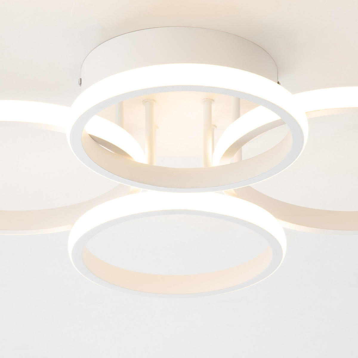 LED-DECKENLEUCHTE Xalvor 41.5/52.5/11.8 cm - Weiß, Metall (52.5/41.5/11.8cm) - ZMH