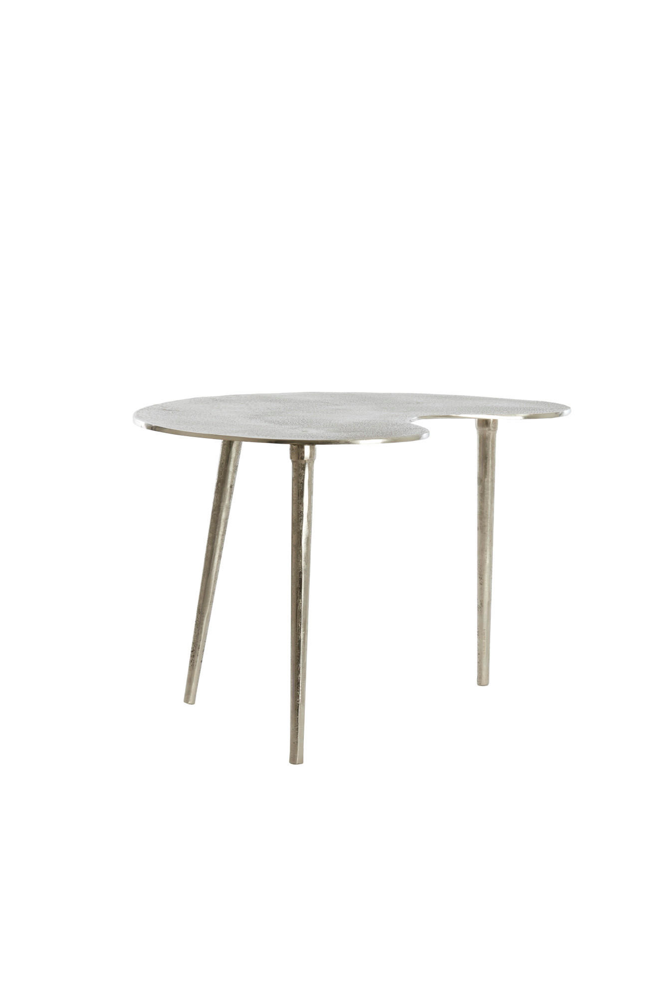 BEISTELLTISCH Linos Silber 67/49/41 cm - Silberfarben, Metall (67/49/41cm) - Light & Living