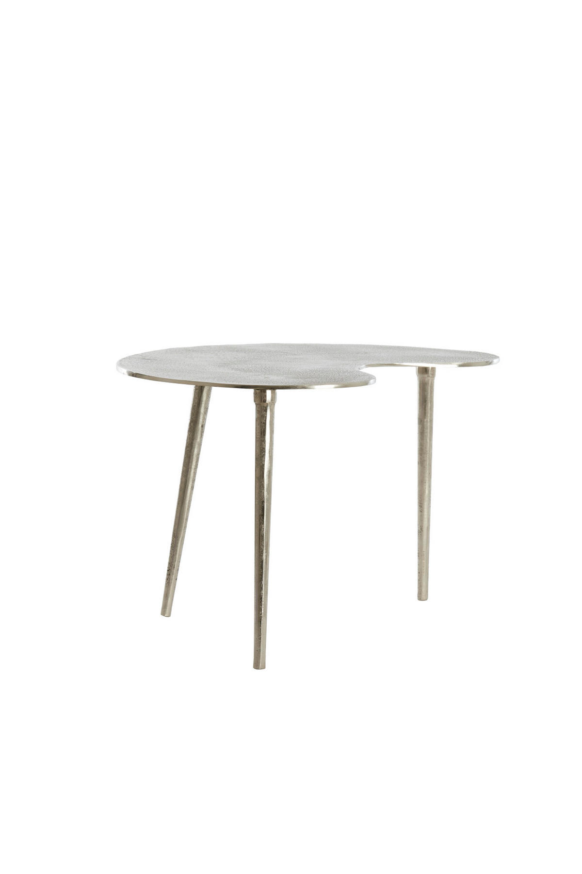 BEISTELLTISCH Linos Silber 67/49/41 cm - Silberfarben, Metall (67/49/41cm) - Light & Living