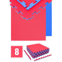 BODENSCHUTZMATTE 63x63x2 cm, Blau, 8er Set - Blau, Kunststoff (63/63/2cm) - eyepower