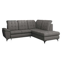 ECKSOFA Forest, Seite: Rechts - Dunkelgrau/Schwarz, Holz/Textil (271/212cm) - MIRJAN24