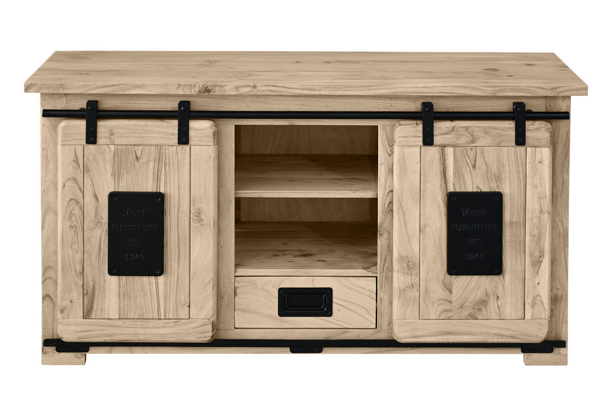 LOWBOARD LIBRO - Beige, Holz (128/70/45cm) - SAM