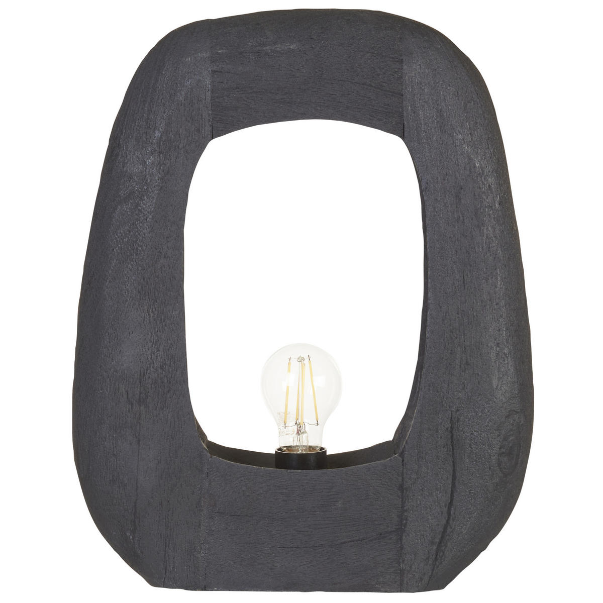 TISCHLAMPE Ajay 10/33/42 cm - Schwarz, Holz (10/33/42cm) - Beliani