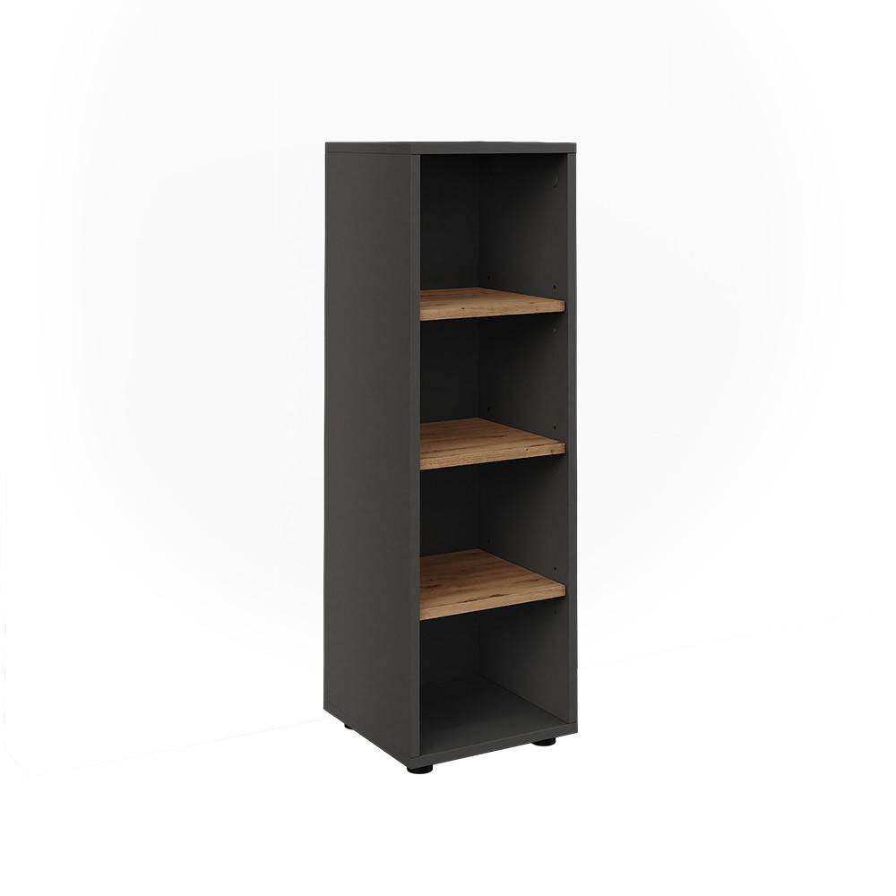 MIDISCHRANK Irma Anthrazit/Artisan 30 x 95 cm 4 Ablagefächer - Anthrazit/Eiche Artisan, Holzwerkstoff (30/95/30cm) - Vicco