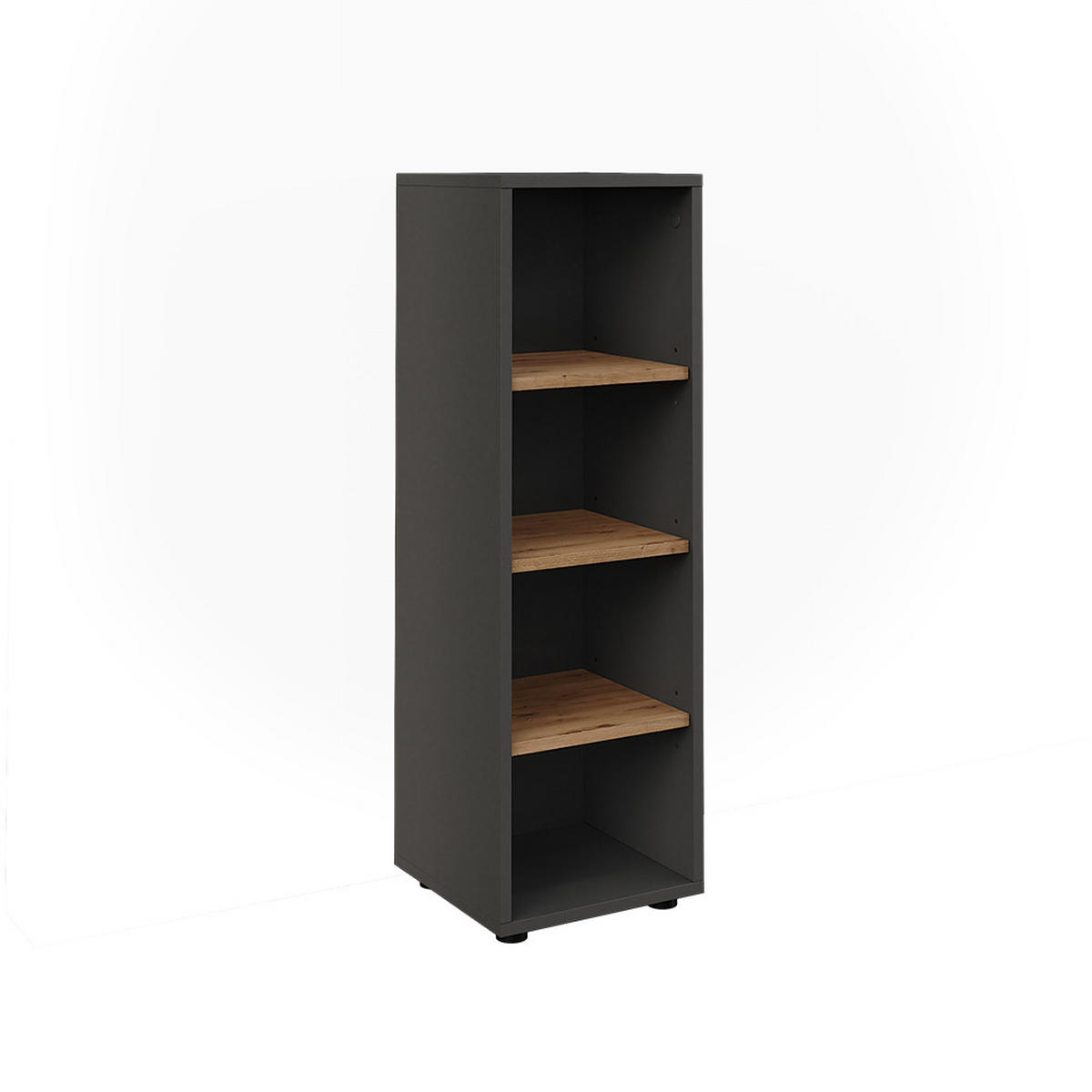 MIDISCHRANK Irma Anthrazit/Artisan 30 x 95 cm 4 Ablagefächer - Anthrazit/Eiche Artisan, Holzwerkstoff (30/95/30cm) - Vicco