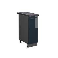 APOTHEKERUNTERSCHRANK Fame-Line Dunkelblau Hochglanz 30 cm AP Anthrazit - Anthrazit/Dunkelblau, Holzwerkstoff (30/82/60cm) - Vicco