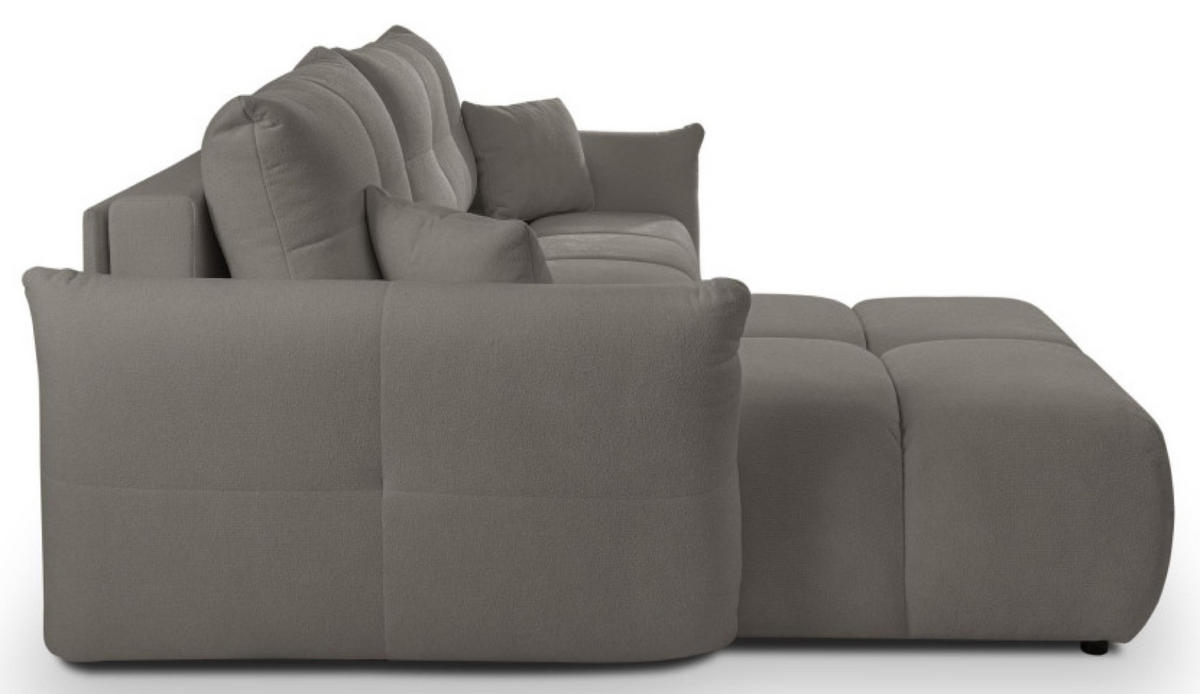 ECKSOFA Grau BOSE Mit Schlaffunktion Links - Grau, Textil (257/177cm) - Sepro Meble