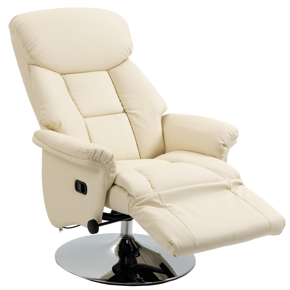 RELAXSESSEL DE-06434 mit Liegefunktion Creme - Creme, Metall (78/109/80cm) - ComfortXL