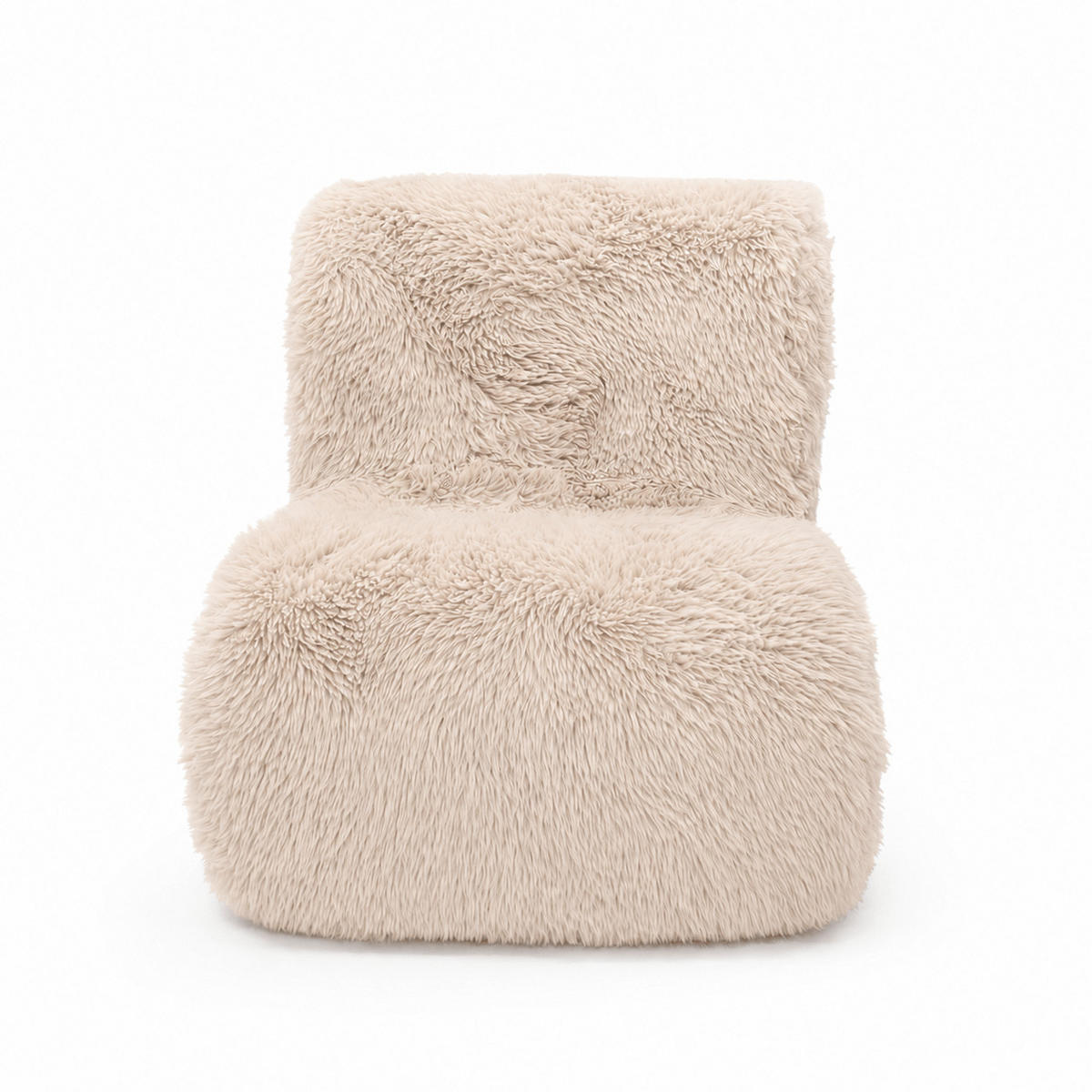 KINDERSESSEL Mammoth flauschig - Beige, Textil (40/50/60cm) - MeowBaby