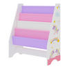 KINDERREGAL Fisterra - Lila/Weiß, Holzwerkstoff/Textil (62/74/29cm) - [en.casa]