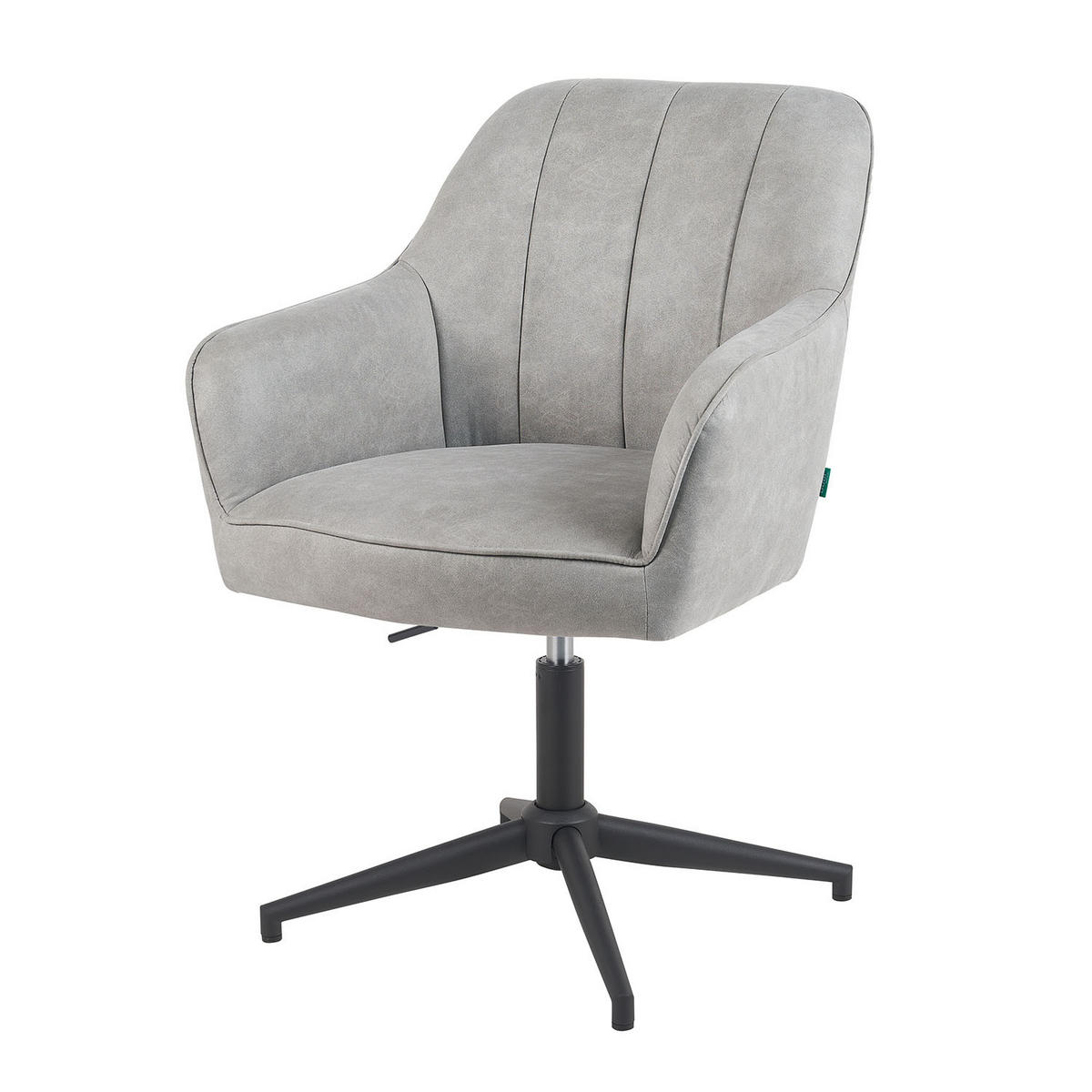 BÜROSTUHL Mika-Elin - Hellgrau/Schwarz, Textil/Metall (60/84/65cm) - DUBI Möbel