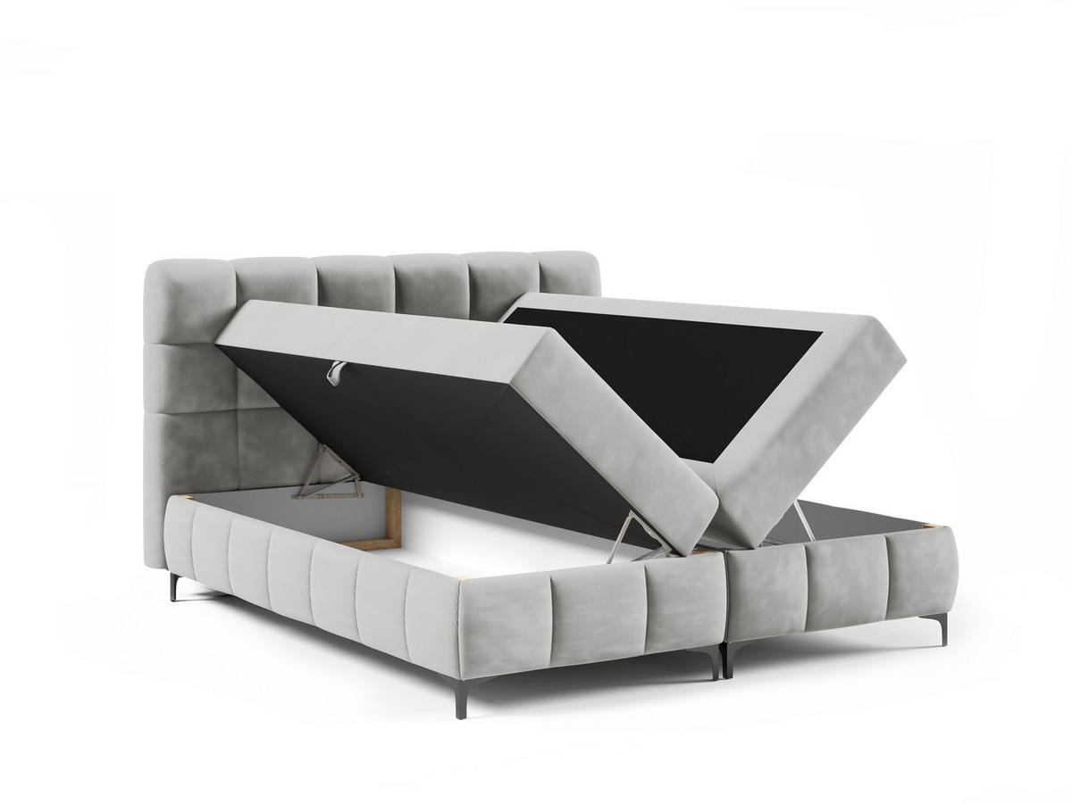 BOXBETT Cynthia 180x200 grau H3 - Grau, Textil (180/200cm) - AN-Moebel 4u