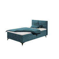 BOXBETT 120x200 inkl. Topper und Bettkasten - Petrol/Schwarz, Holz/Holzwerkstoff (120/200cm) - ed exciting design