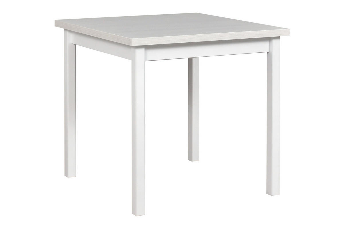 ESSTISCH Max 9, 80/80 cm, weiss - Weiß, Holz (80/80/78cm) - Leaf Design