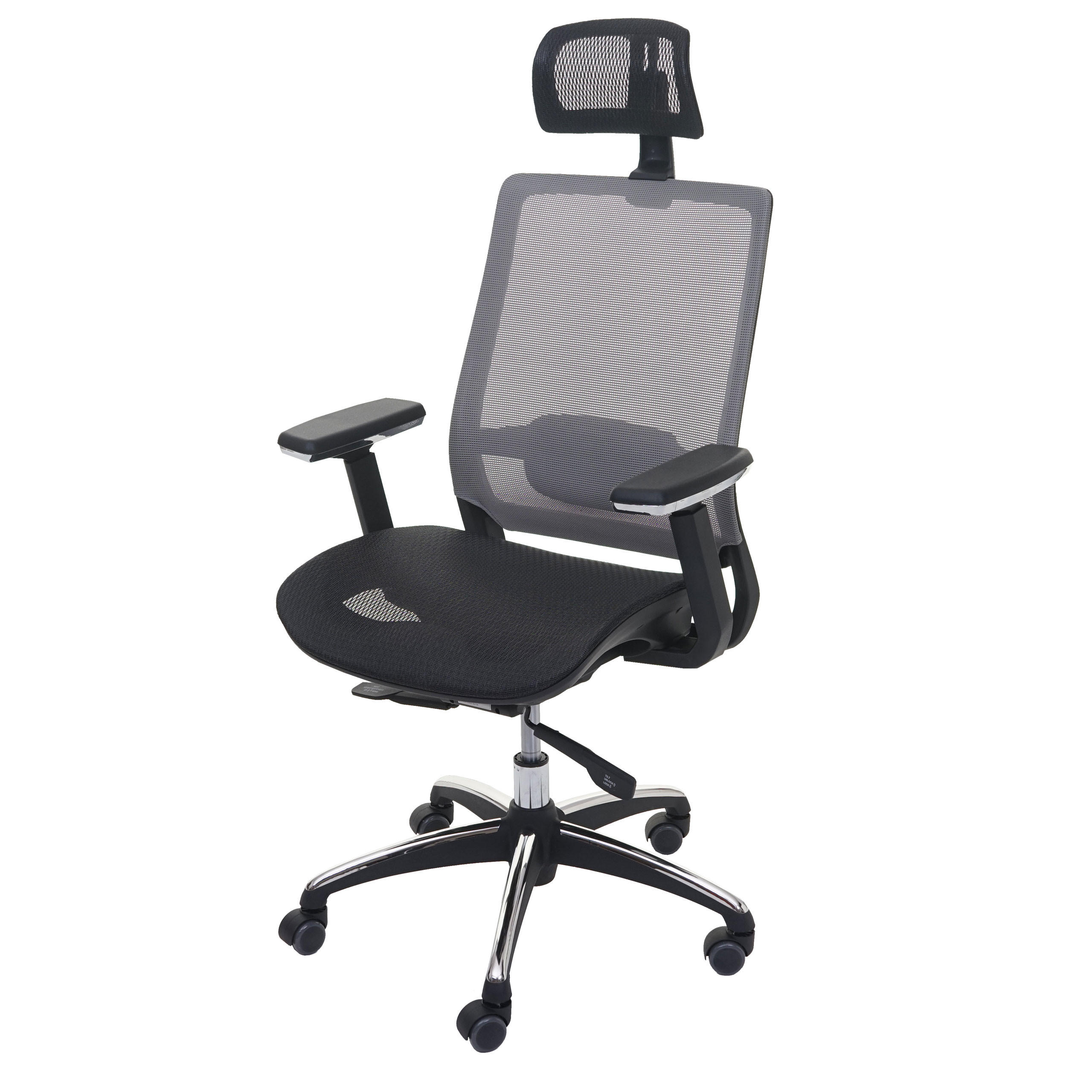 BÜROSTUHL Schwarz, Grau - Schwarz/Grau, Textil (63/124/68cm) - MCW