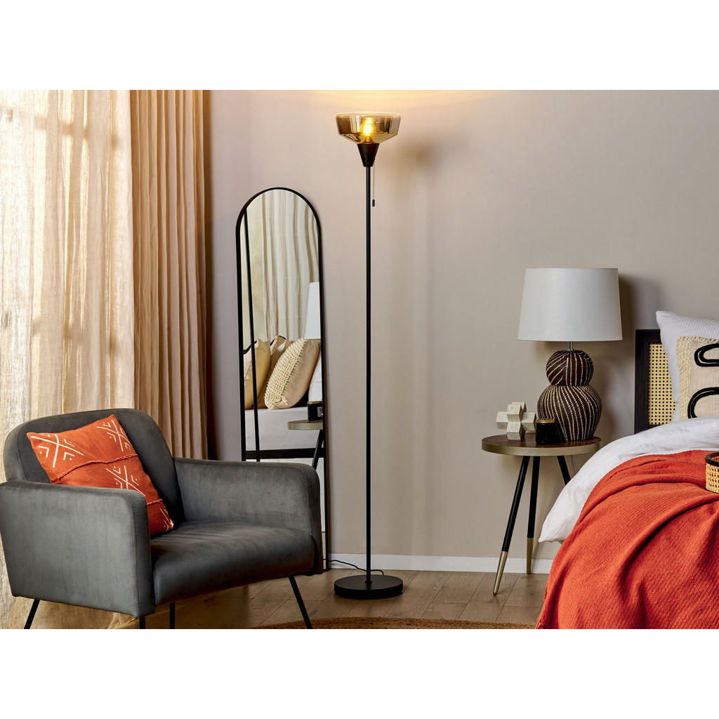 Thumbnail - Beliani Stehlampe, Schwarz, Metall, E27, 25x175x25 cm, Lampen & Leuchten, Innenbeleuchtung, Stehlampen, Stehlampen