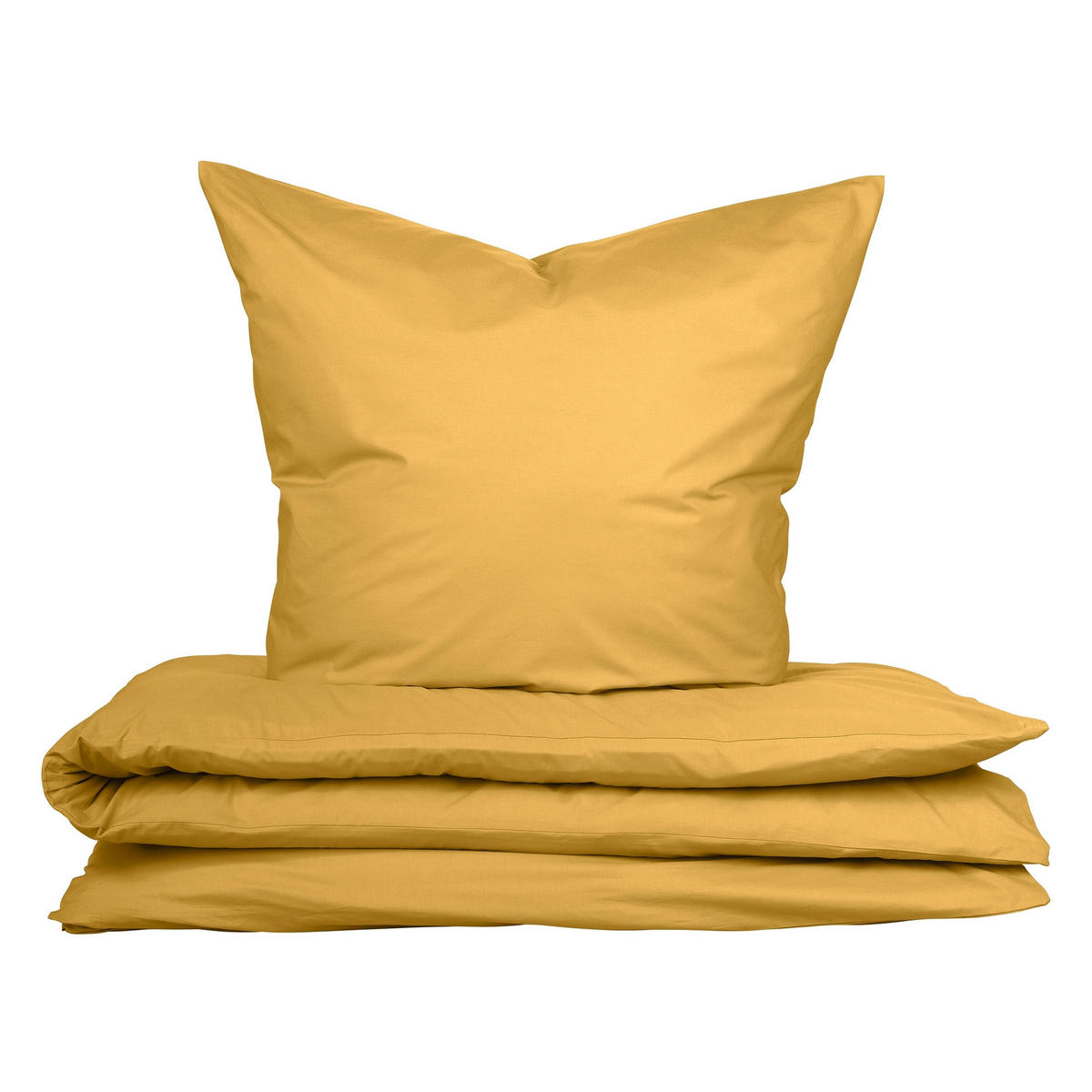 BETTWÄSCHESET Soho - Renforcé - 2-teilig - 135 x 200 cm - Senf - Currygelb, Textil (135/200cm) - Uncover by Schiesser