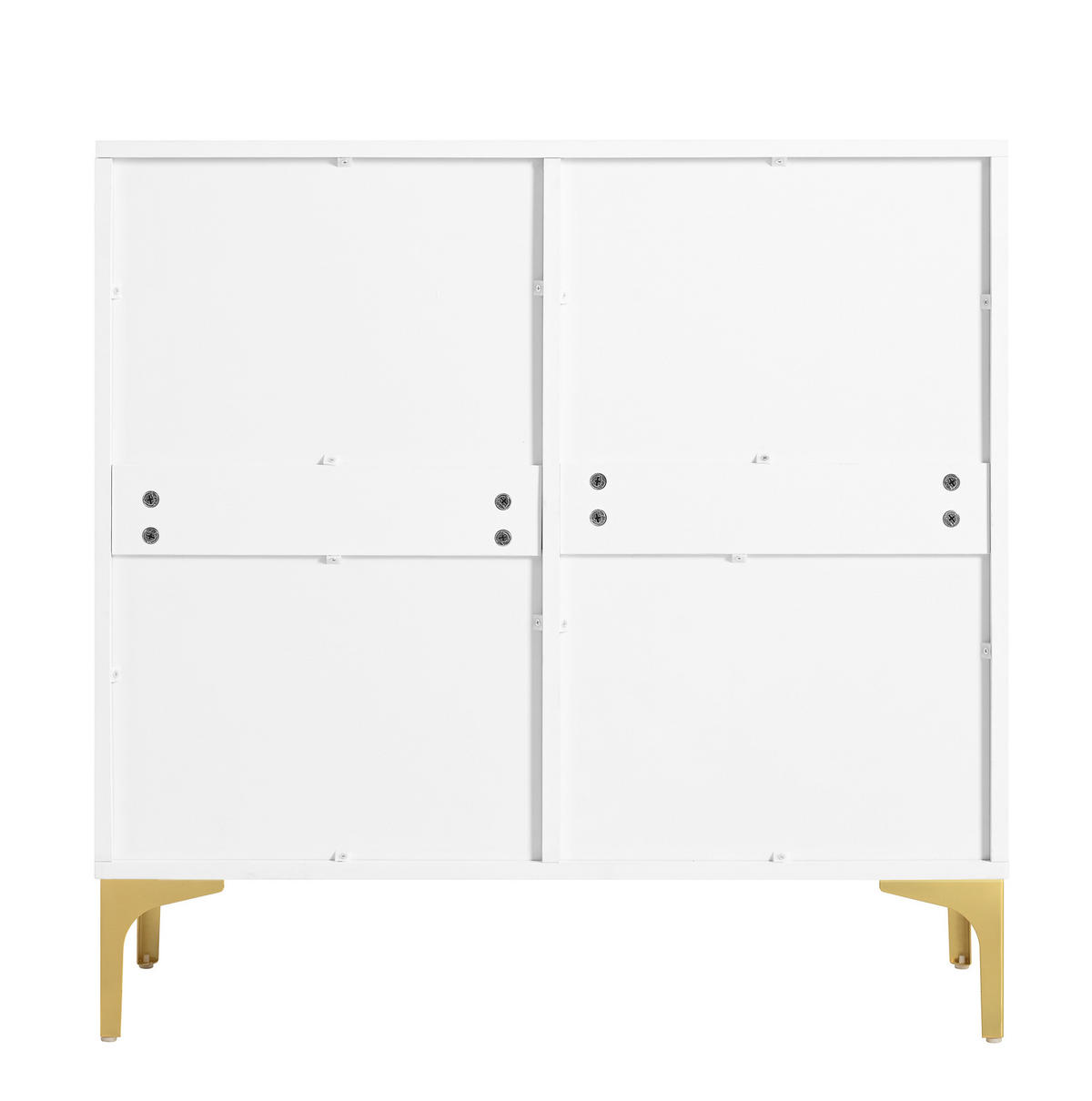 SIDEBOARD 80/35/79,5 cm mit 2 Türen & 2 Schubladen in Weiß Hochglanz - Weiß, Holzwerkstoff (80/79.5/35cm) - BEAOK