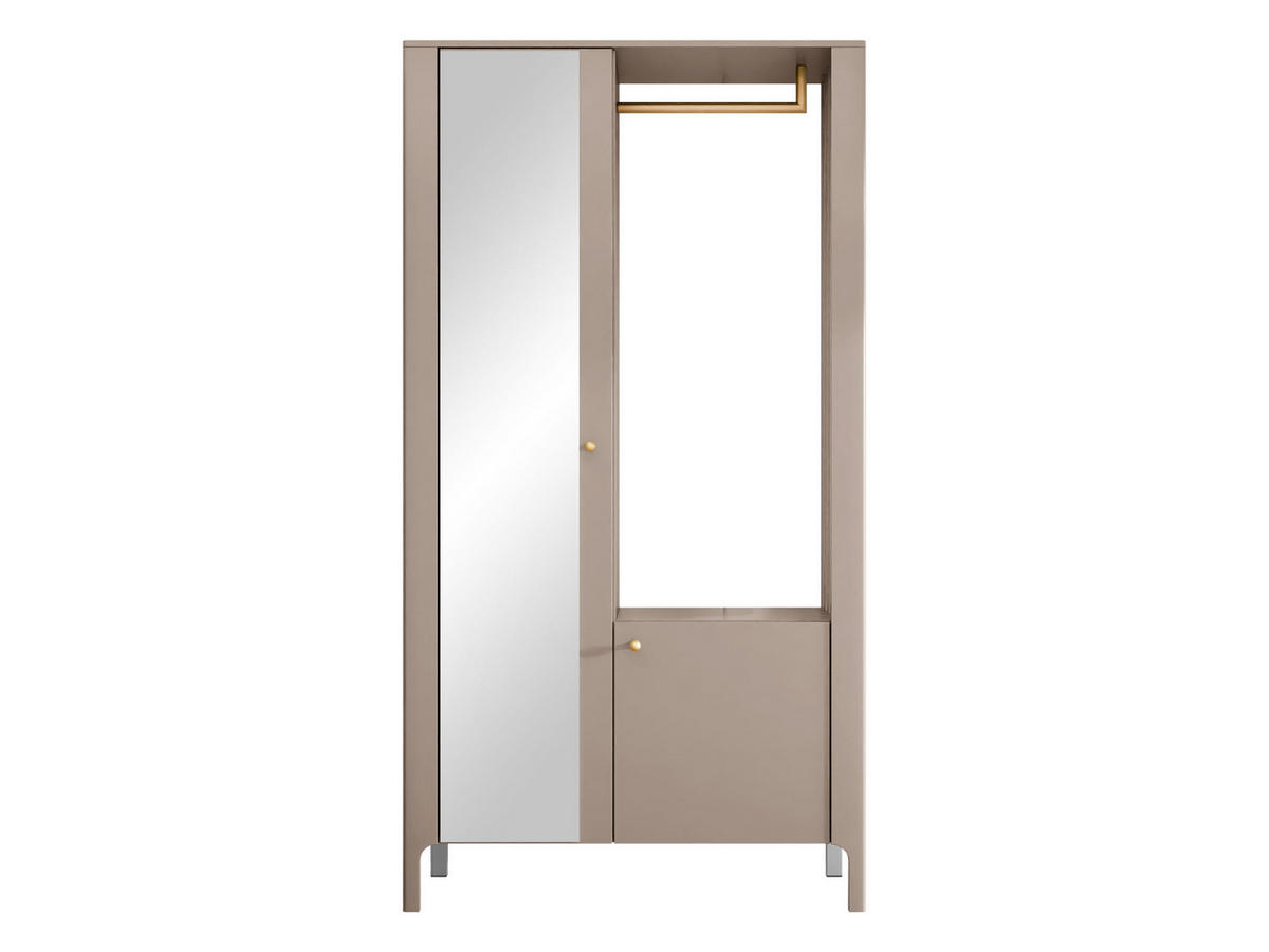 GARDEROBE-SET Malumi - Kaschmir/Goldfarben, Holzwerkstoff/Metall (105/197/33cm) - MIRJAN24