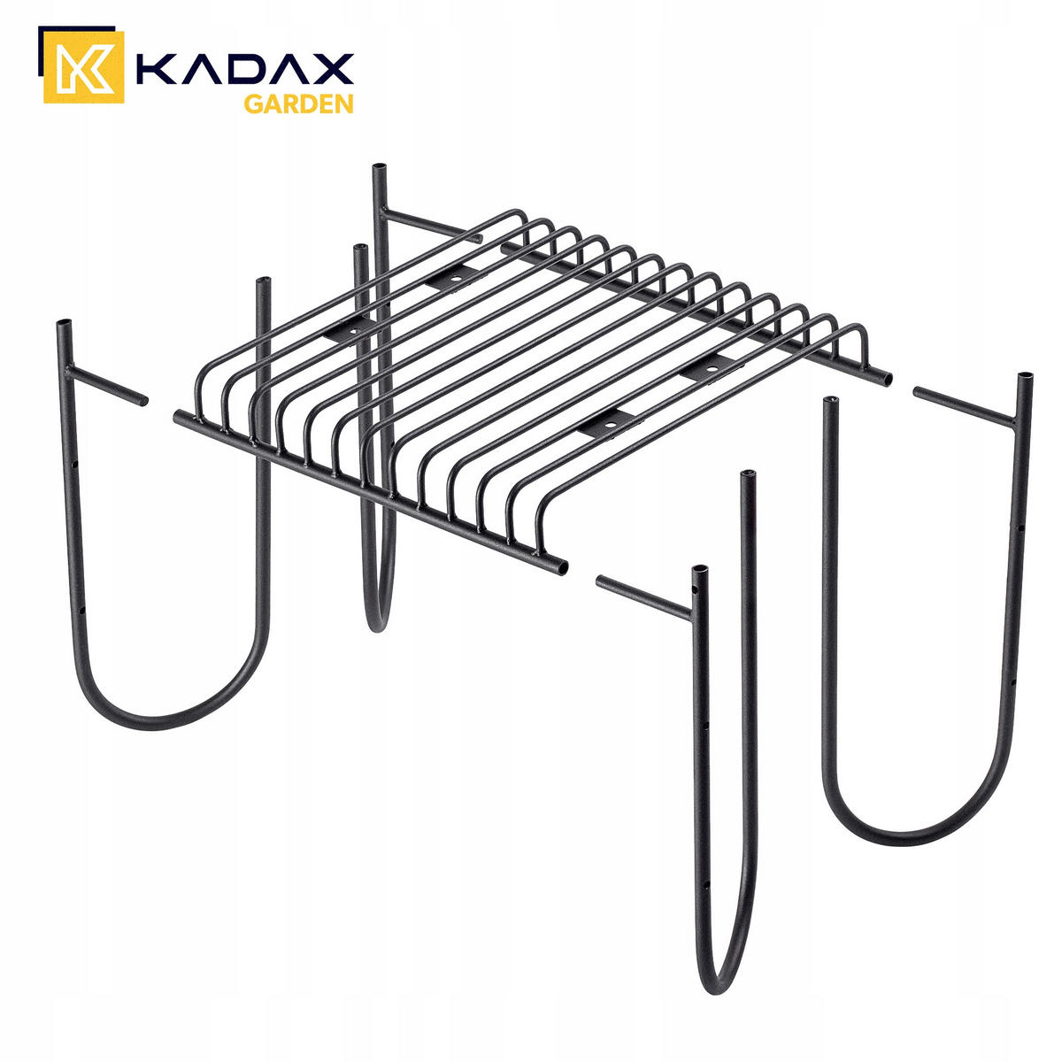 GARTENBANK 50 x 45 cm, schwarz - Schwarz, Metall (45/50cm) - KADAX