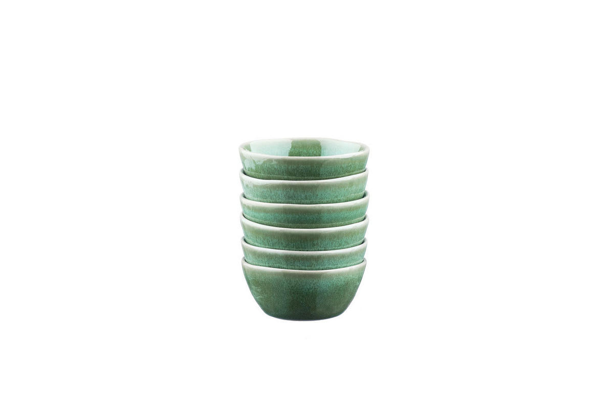 SCHALEN Magma Ø9cm - 6er-Set - Minzgrün - Grün, Keramik (9cm) - Björn