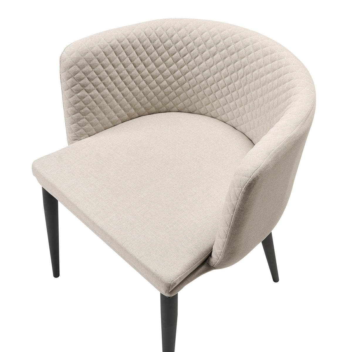 GARTENSTUHL 2er-Set Beige Limasson - Beige/Schwarz, Textil (49/72/52cm) - Beliani