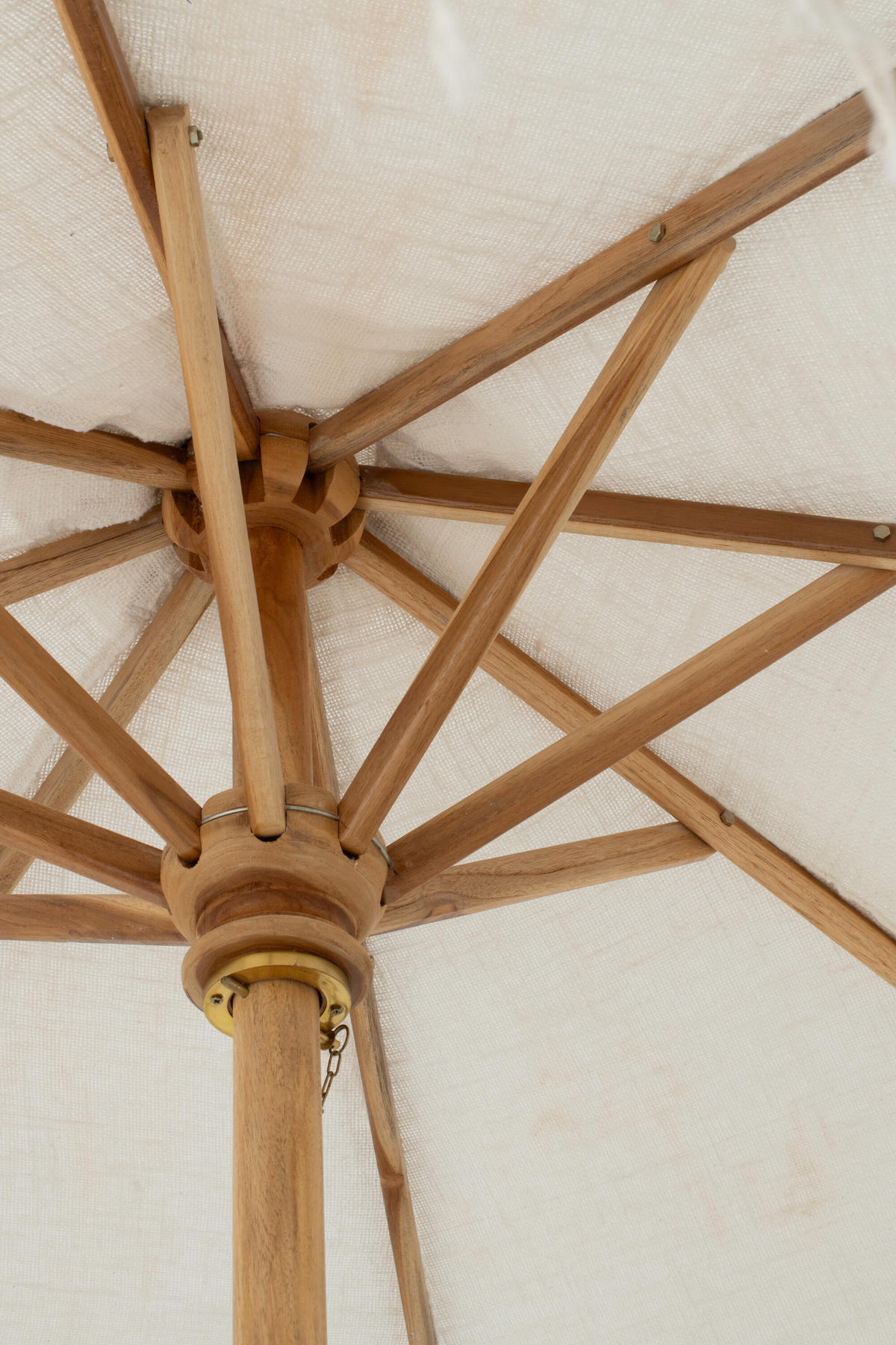 SONNENSCHIRM MAKRAMEE Beige - Beige, Holz (200/200cm) - J-Line