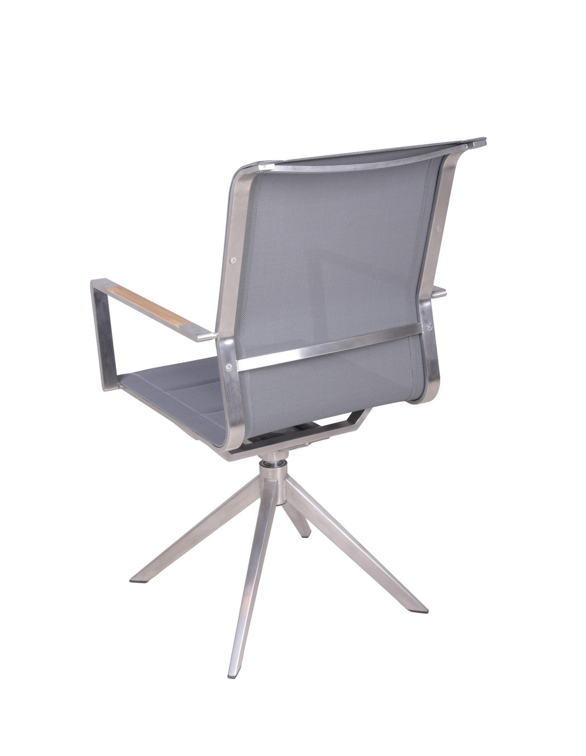 GARTENSTUHL Lina 2er Set Edelstahl Grau 95x63x54cm - Grau, Metall (63/95/54cm) - DELUKE