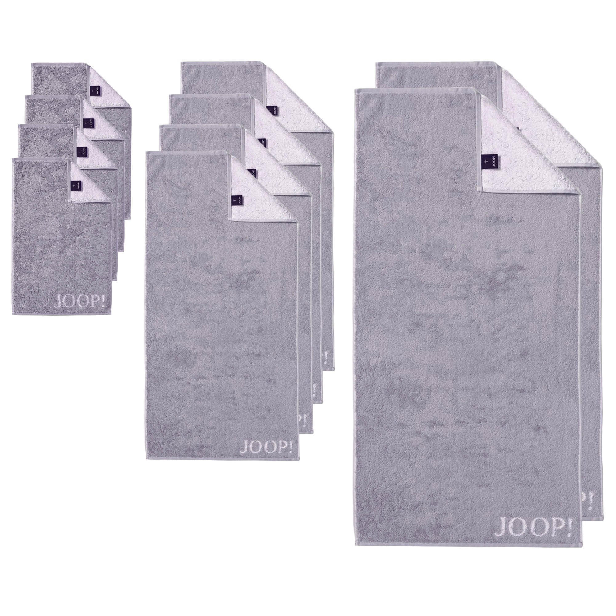 HANDTUCH Unisex Classic Grau Baumwolle 10er Pack - Grau, Textil (100/50cm) - Joop!