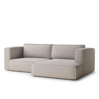 ECKSOFA MIT SCHLAFFUNKTION Velto Beige Webstoff - Beige/Schwarz, Holz/Holzwerkstoff (250/152cm) - Maison de Reve