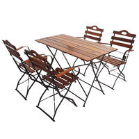BIERGARTEN-SET Braun - Dunkelbraun, Holz - MCW
