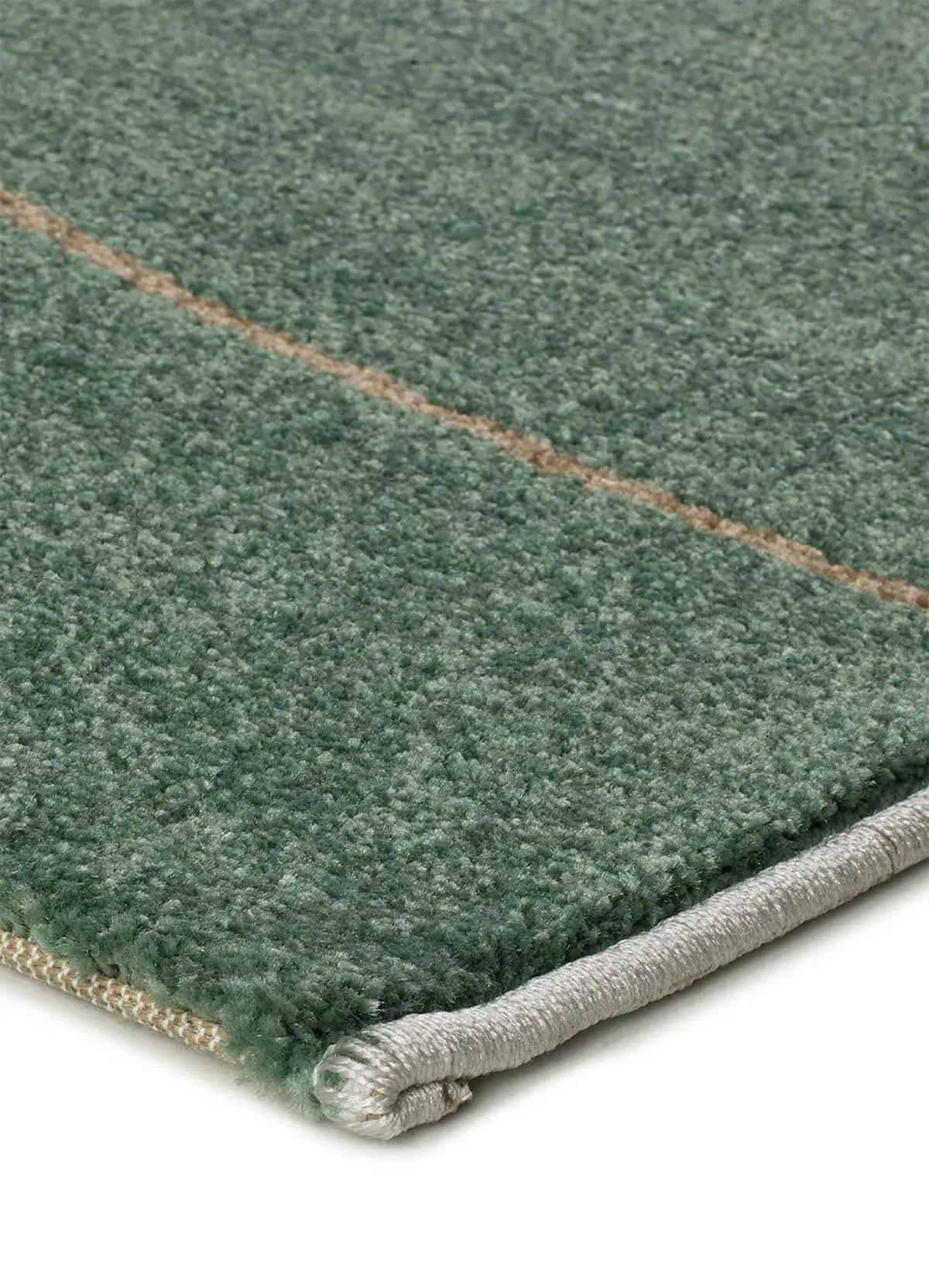 KURZFLORTEPPICH Grün / Beige Edesa 160/230 cm - Beige/Grün, Naturmaterialien/Textil (160/230cm) - Atticgo