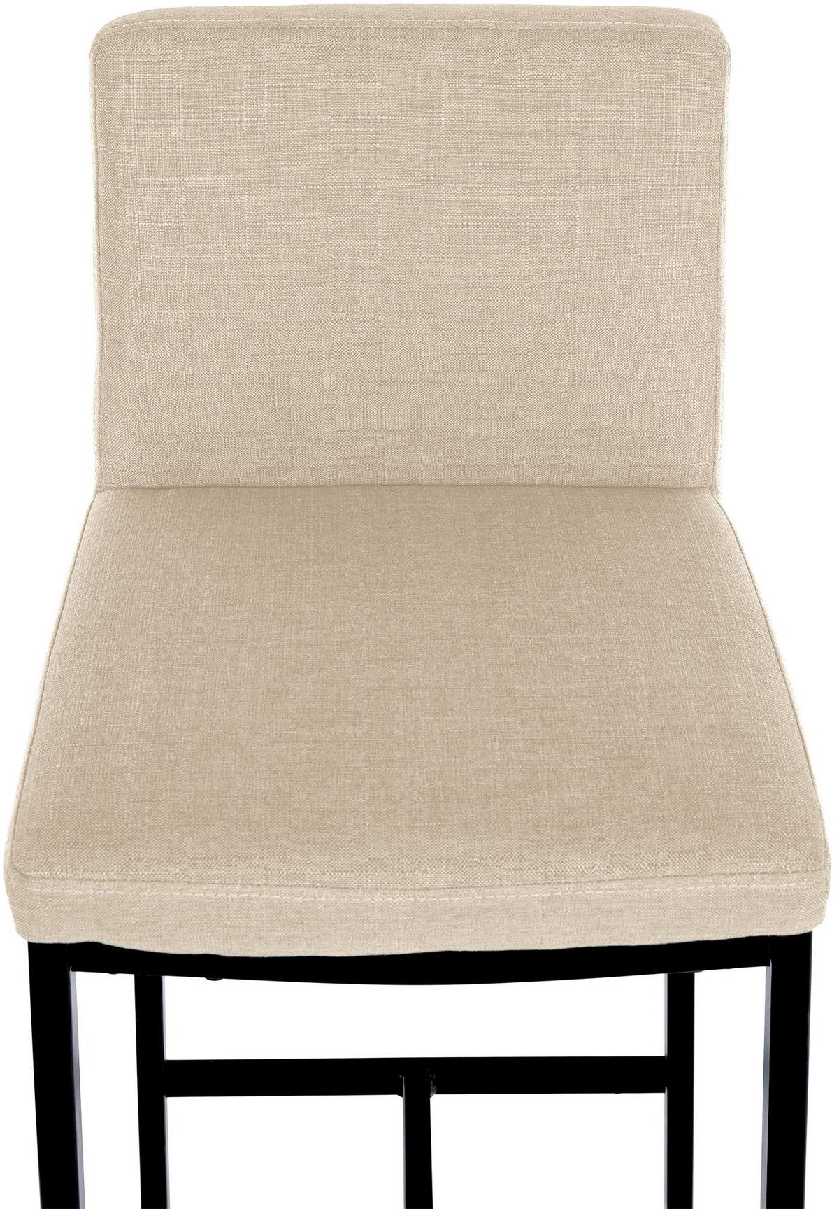 BARHOCKER Stoff Creme - Creme/Schwarz, Textil/Metall (43/110/49cm) - CLP