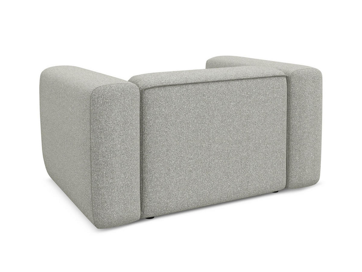SESSEL Strukturstoff Stoff Grau - Hellgrau/Schwarz, Kunststoff/Textil (137/70/89cm) - Makamii