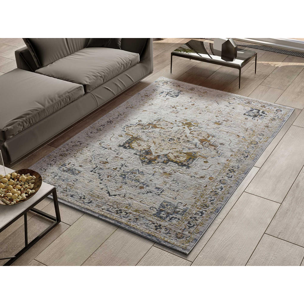 Thumbnail - Atticgo Vintage-Teppich, Mehrfarbig, Weiß, Textil, Mode, Rechteckig, 192x290 cm, Oeko-Tex® Standard 100, antistatisch, T...