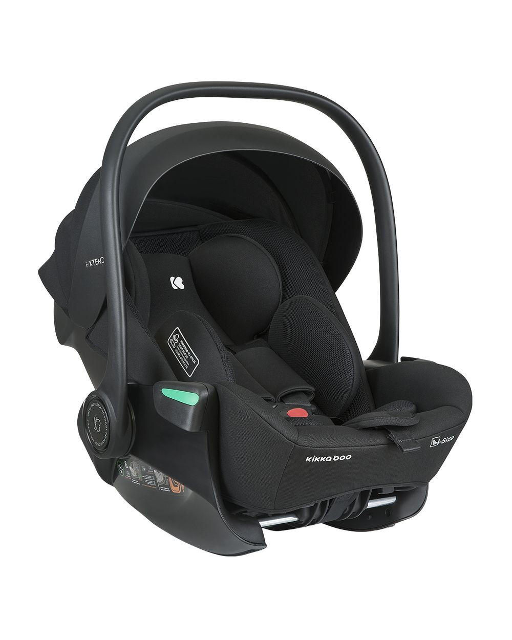 BABYSCHALE i-Xtend i-Size schwarz (40-87cm) Kopfstütze SPS Ganzkörperkissen - Schwarz, Kunststoff (46/75/54cm) - Kikka boo