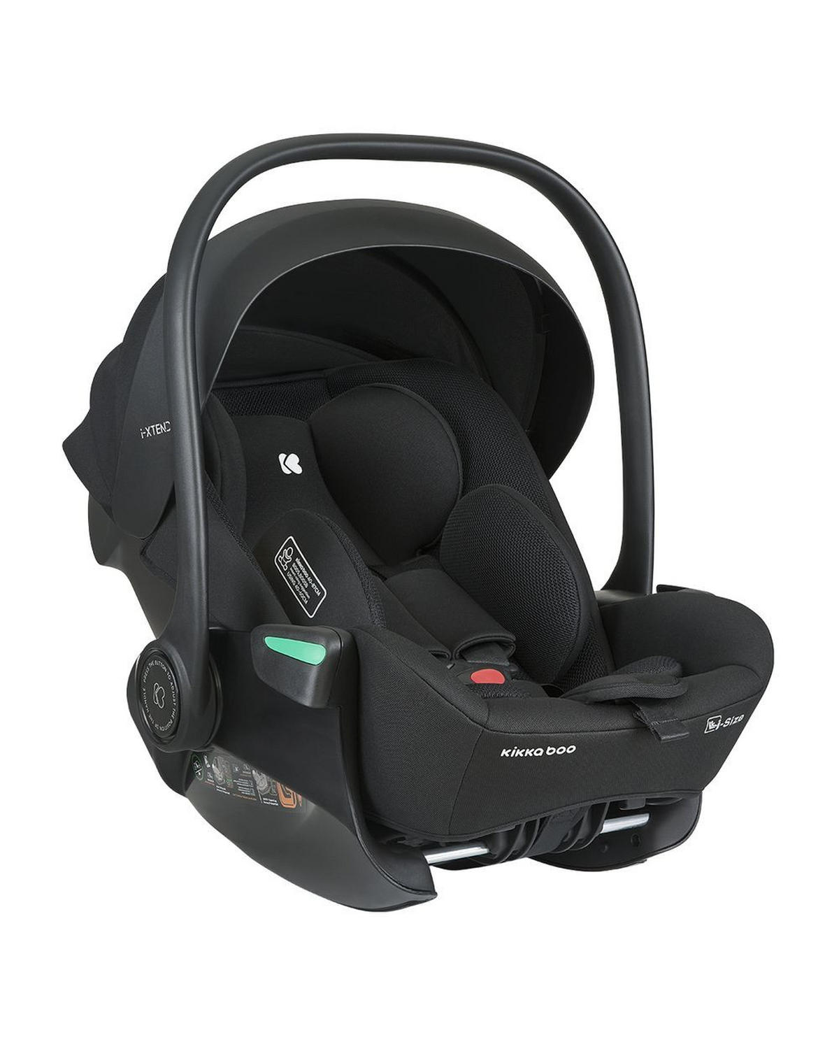 BABYSCHALE i-Xtend i-Size schwarz (40-87cm) Kopfstütze SPS Ganzkörperkissen - Schwarz, Kunststoff (46/75/54cm) - Kikka boo