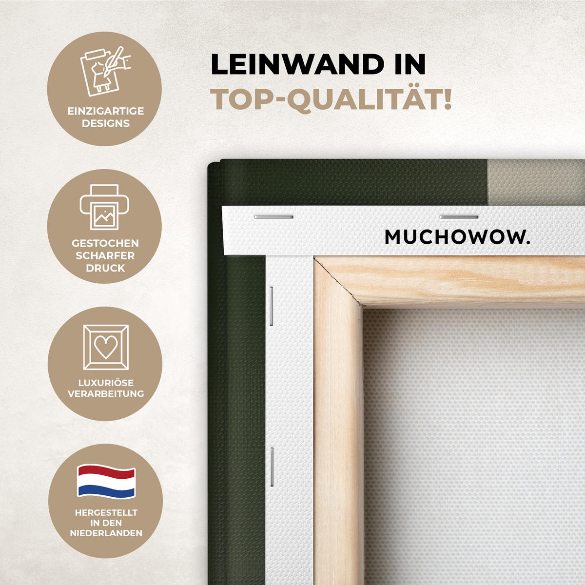 LEINWANDBILD Japandi - Grün - Abstrakt - Modern 80x120 cm - Salbeigrün, Textil (80/120cm) - MuchoWow