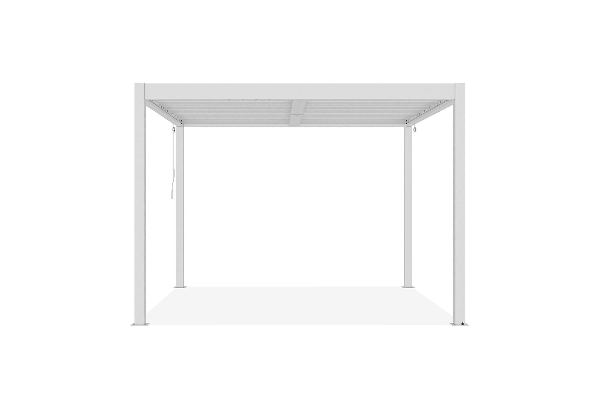 PERGOLA BIOKLIMATISCHE SELBSTTRAGENDE Piana weißem 3x3m Aluminium - Weiß, Metall (304/218/304cm) - Cazeboo
