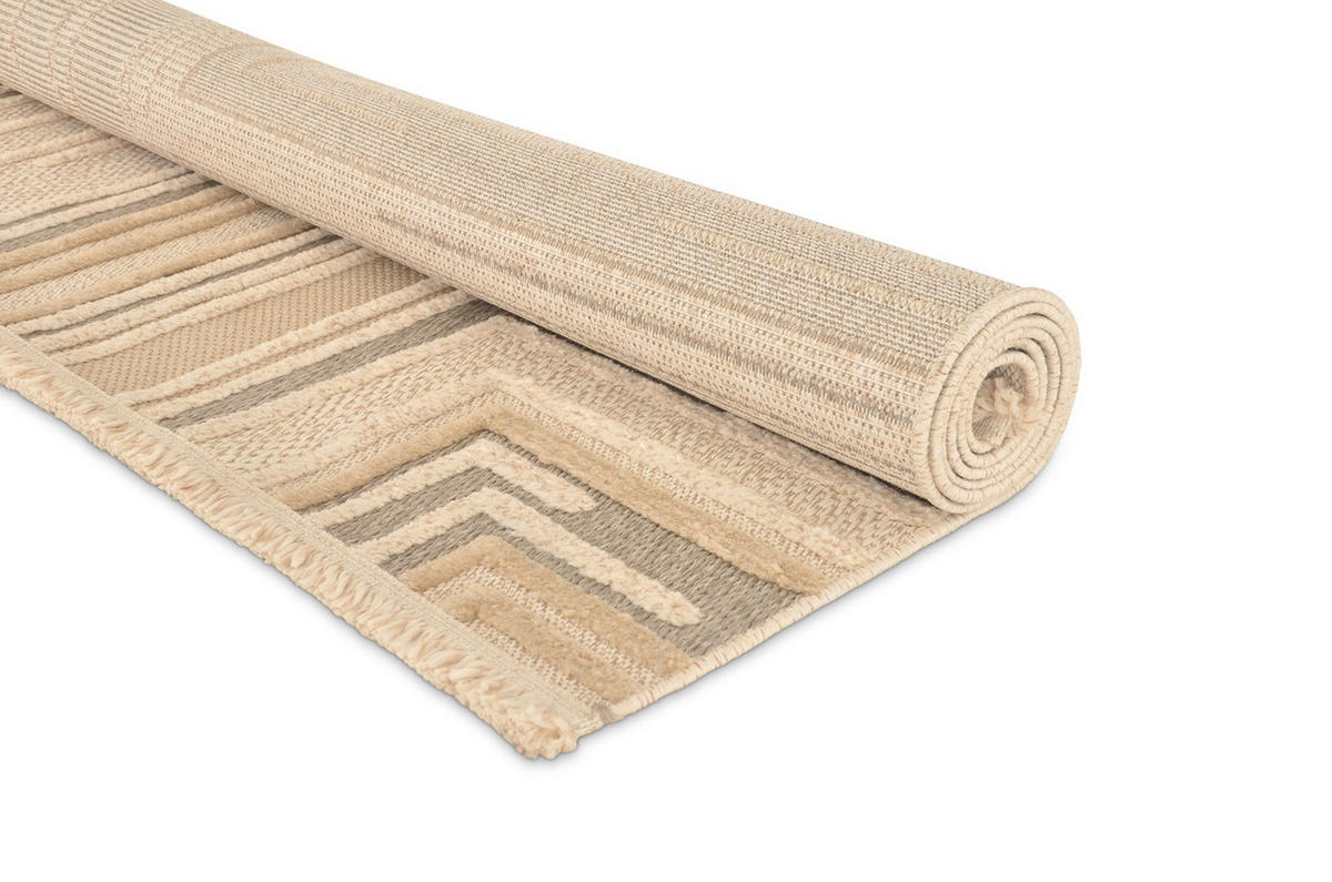STRUKTURTEPPICH Indigo Creme/Beige 160x230 cm - Multicolor, Textil (160/230cm) - Vercai Rugs