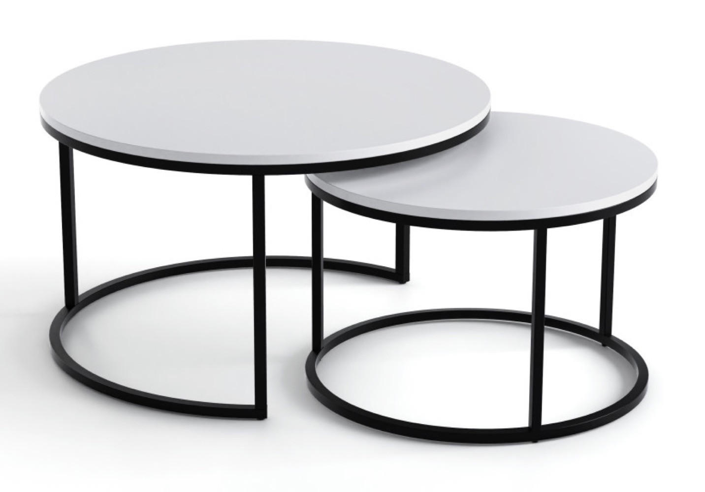TISCH Weiß 2in1 Rund - Weiß, Holzwerkstoff (71/71/42.48cm) - Sepro Meble