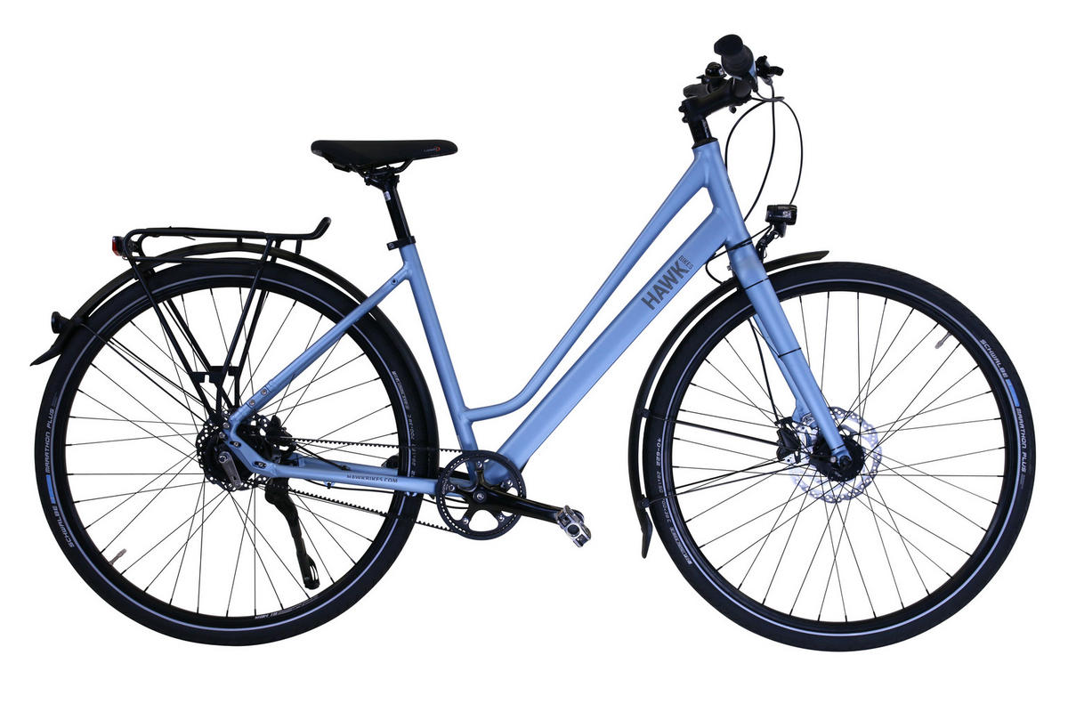 TREKKING Lady Super Deluxe Himmelblau 8 Gang 28 Zoll Gr: 48cm - Blau, Metall (48cm) - Hawk Bikes