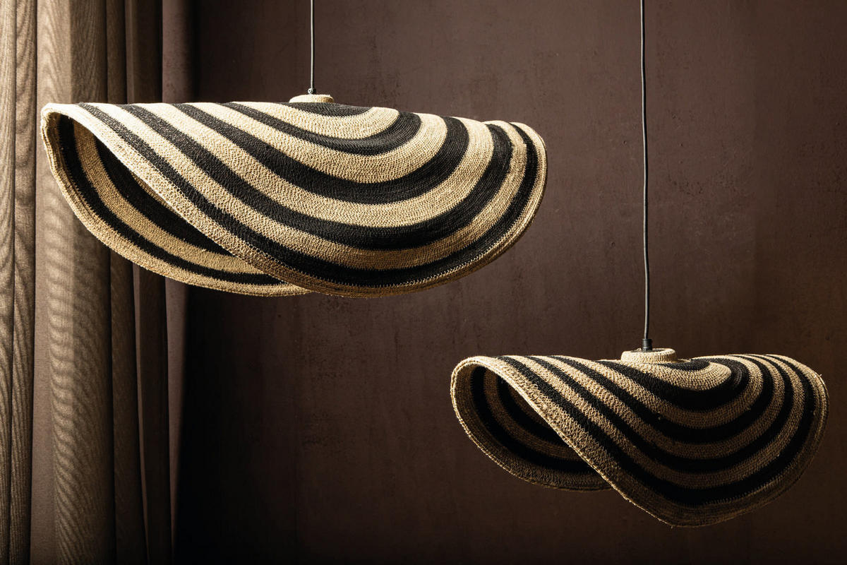 HÄNGELAMPE Loulou Beige 61/41/11cm - Beige, Naturmaterialien (61/41/11cm) - PTMD Collection