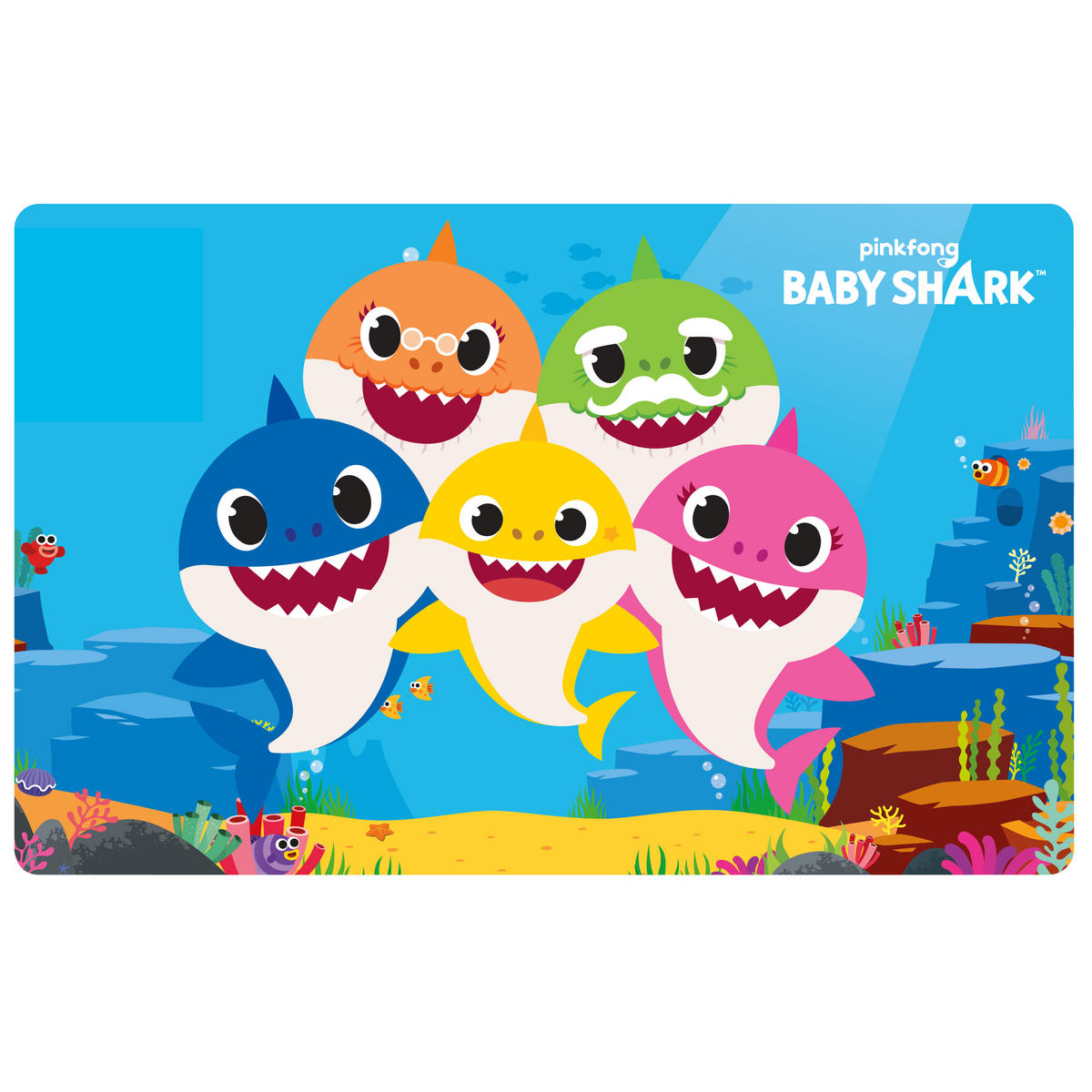 BROTDOSE Baby Shark Blau 17,5 x 12,8 x 6,9 cm - Blau, Kunststoff (17.5/6.9/12.8cm) - United Labels