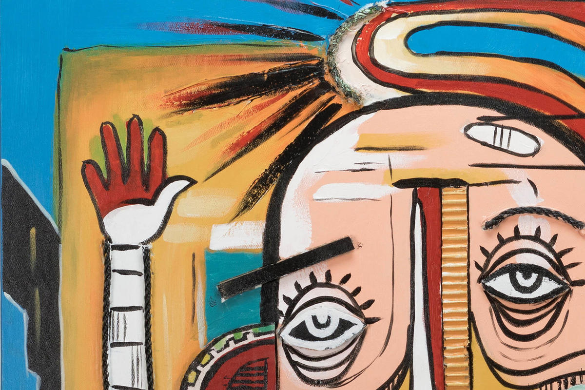 ACRYLBILD HANDGEMALT 80/80 cm - Multicolor, Holz/Textil (80/80cm) - KUNSTLOFT