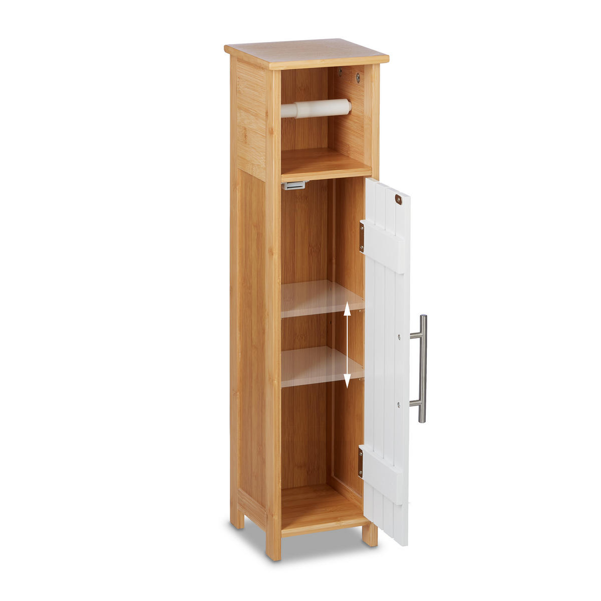 TOILETTENPAPIERHALTER - Hellbraun, Holz/Holzwerkstoff (18/71/20cm) - Relaxdays