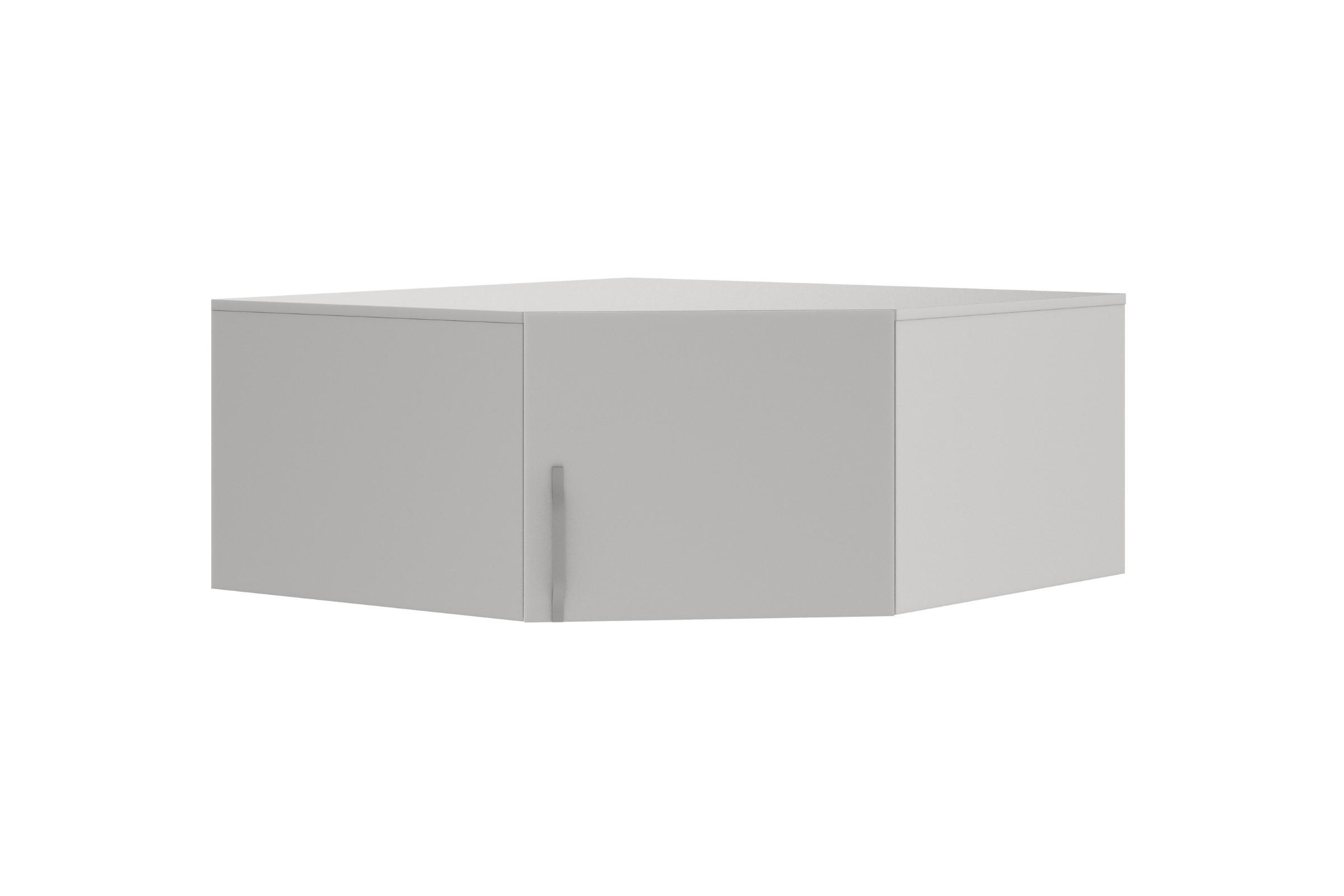 AUFSATZSCHRANK BRISSO BRN4 95/40/95 cm in Platingrau mit Metallgriffen - Grau, Holzwerkstoff/Metall (95/40/95cm) - Deine Möbel 24